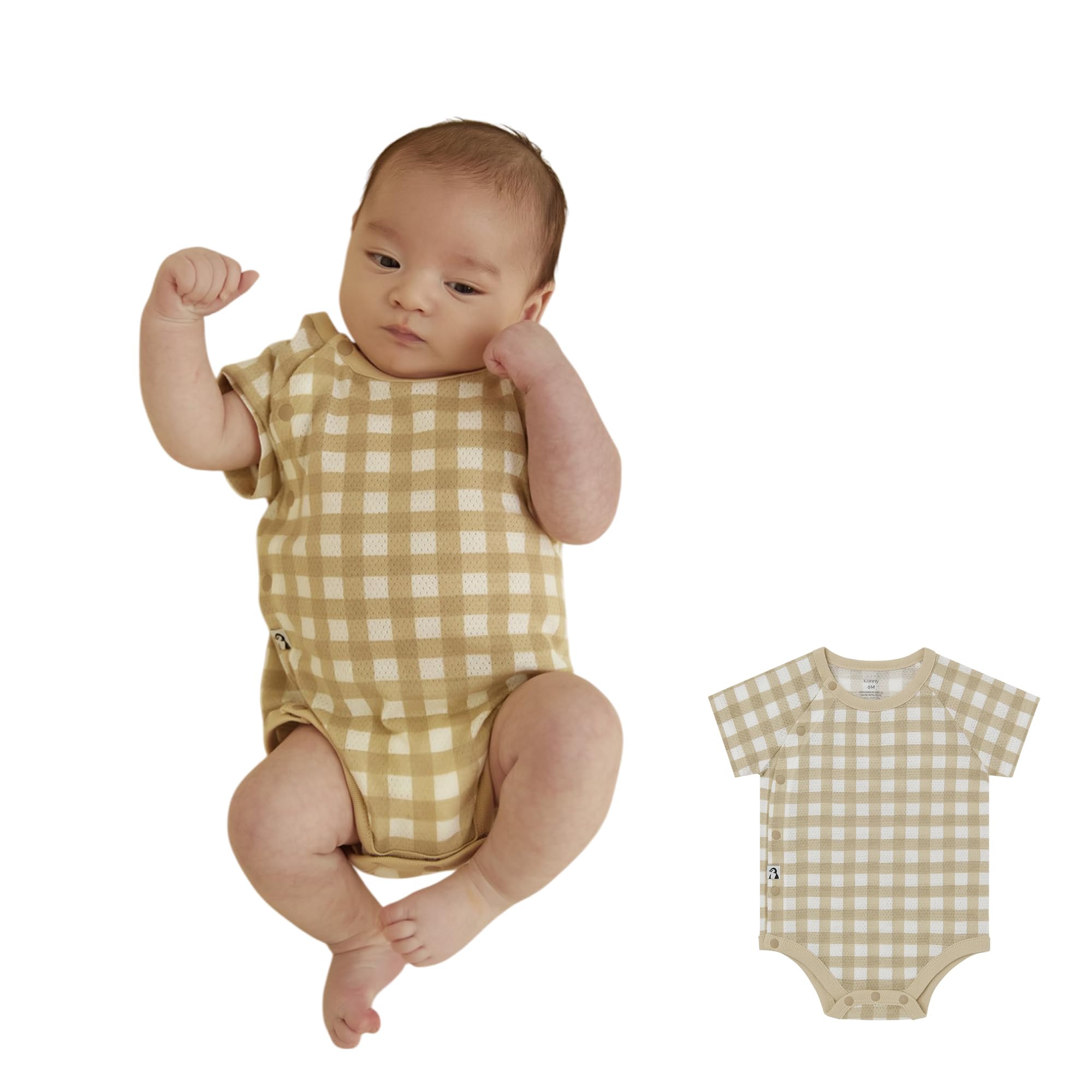 

Konny Newborn Cotton Mesh Bodysuit, No Heat Rash Worries, Comfortable and Breathable Summer Coverall, Suitable for Sensitive Skin! 100% Cotton, Soft M