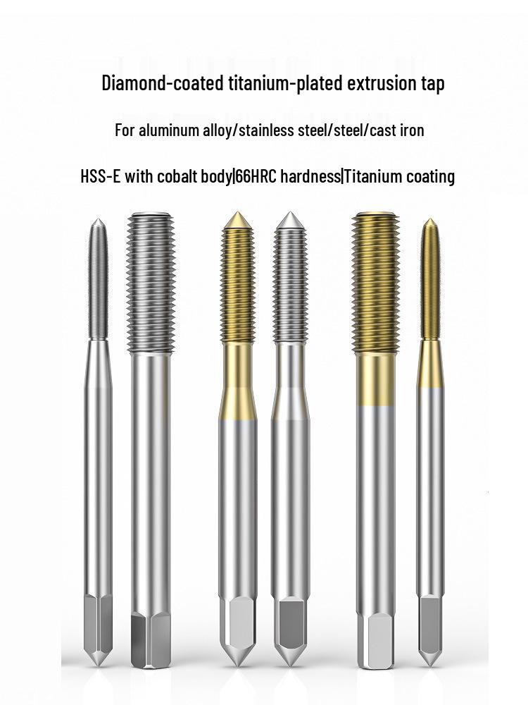 Fujinoi Titanbeschichteter Extrusionsgewindebohrer für Kobaltlegierung, Edelstahl, Kupfer & Aluminium Gewindeschneiden
