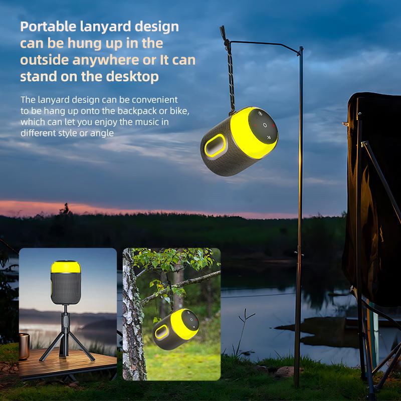 Brand Quality 10w Powerful Bass Portable RGB Light Speaker EBS-709 Bluetooth 5.3 Wireless  Music Boombox  2000mah