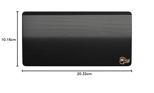 Glorious Glorious Mouse Wrist Rest, Wooden Mouse Wrist Rest, 20cm X 10cm, 19mm Thick, Slim Mouse Rest (GV-M-DARK)
