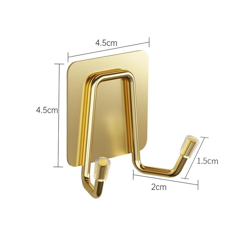 Traceless 304 Stainless Steel Adhesive Hook for Bathroom & Kitchen