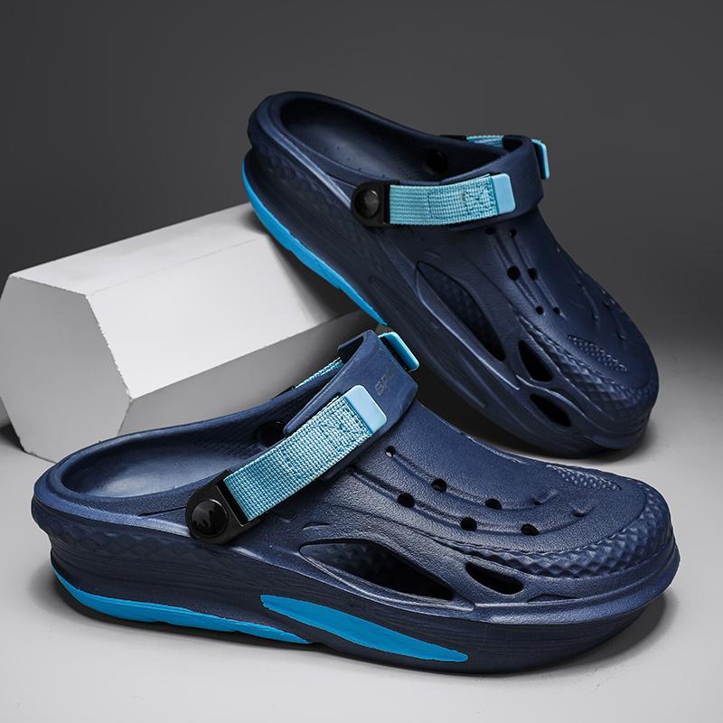 Summer Casual Sandals Shoes Men's All-match Wear-resistant Shoes Fashion Sandals Shoes for Men Men's Beach Baotou Sandals Hollow Breathable Mesh Shoes