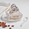 Retro European Style Ceramic Iced Americano and Latte Cup Set with Saucer