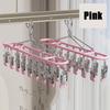 Windproof Underwear Hanger With 18 Clips Sock Rack Portable Hanging Drying Rack  For Towels Shorts