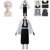 Elegant Demon Slayer Kimetsu No Yaiba Wind Pillar Sanemi Shinazugawa Cosplay Costume Set Featuring Perfect Stitches