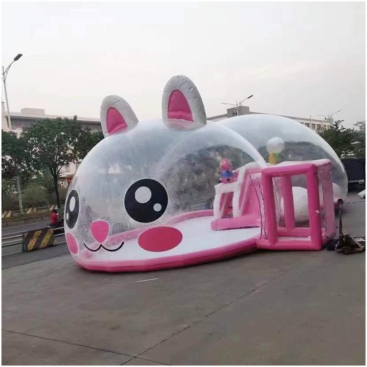 Inflatable Transparent Bubble House Tent - Outdoor Starry Sky Crystal Bouncy Castle for Kids