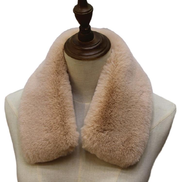 Women Furry Collar Wrap Neck Warmer Scarf Detachable Fake Collar Coat Accessory
