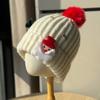 \nAutumn/Winter Santa Claus-themed red knitted hat for women with a large head circumference, which makes the face look smaller. It's a versatile,