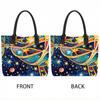  Starry Print Tote Bag Large Casual Shoulder Bag for Daily Use