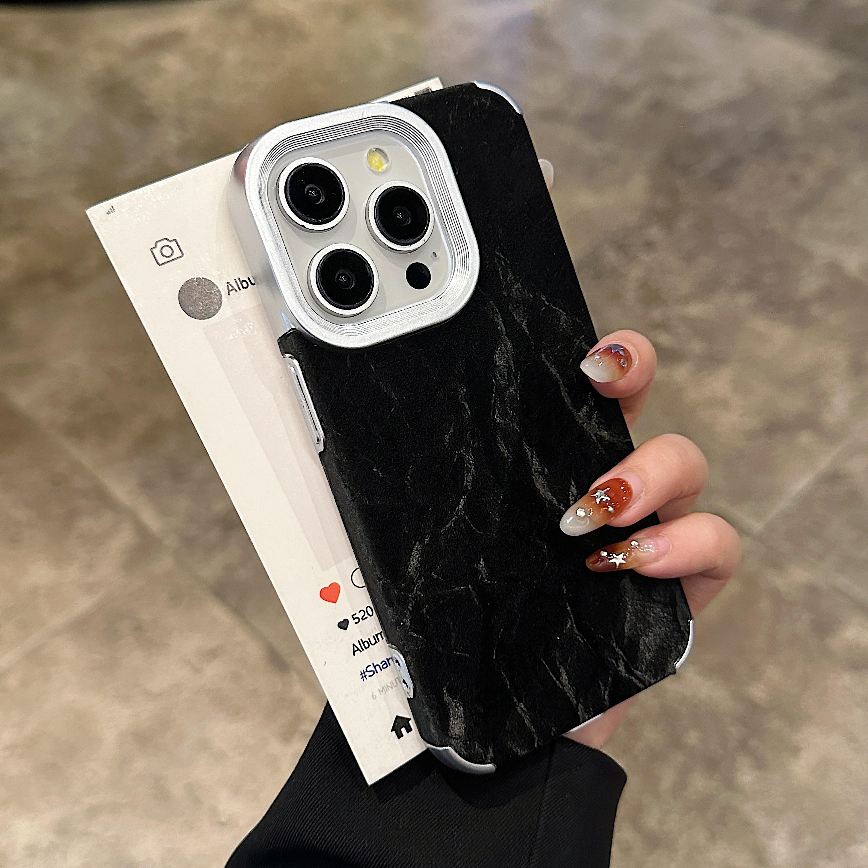 

Snow Mountain Velvet Cloth Fabric Case for iPhone 17 Air 16 15 14 Plus 13 12 11 Pro Max Shockproof Leather Aesthetic Matte Cover For iPhone 14