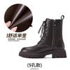 Popular thick-heeled Martin boots for women's 2025 new autumn heightened thick-soled lace-up British style short boots ins tide