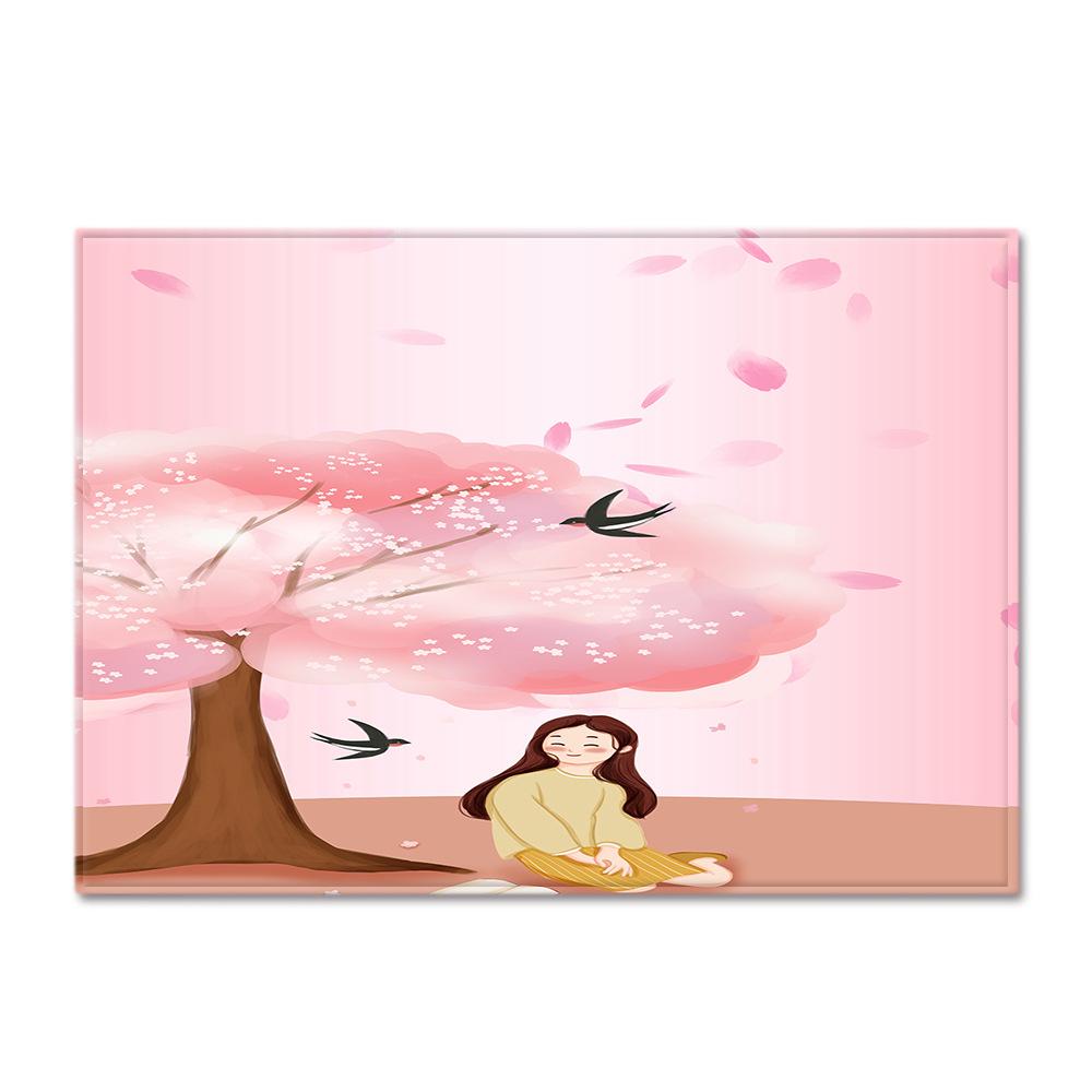 Textured Large Carpet Feather Wind Bedroom Floor Mat