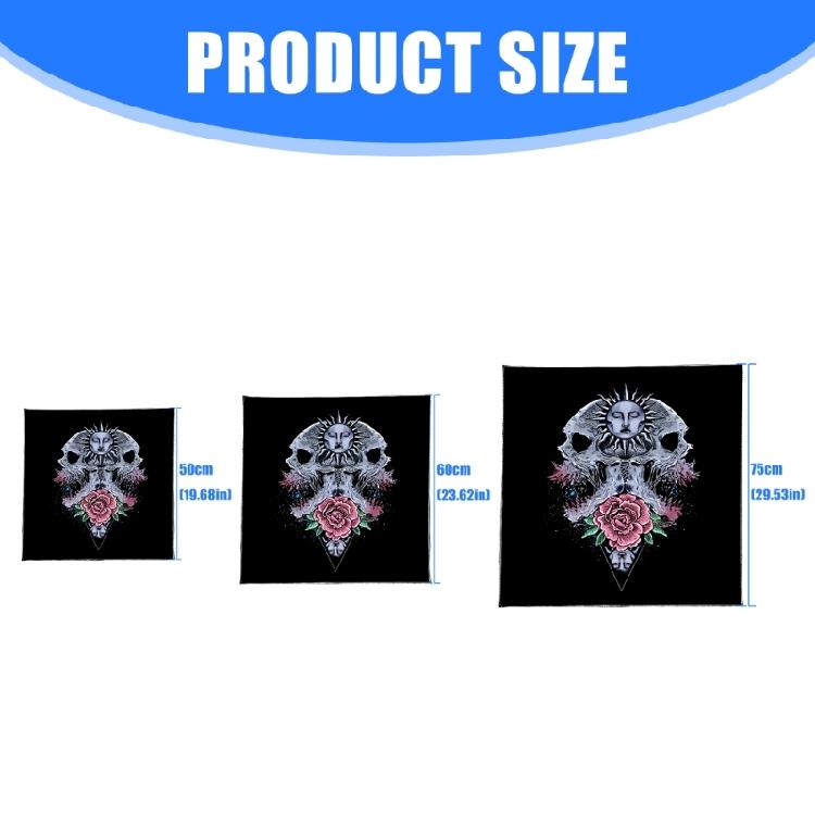 Flower Sun Pattern Astrology Tablecloth Altars Cloth Square Divinations Card Table Cloth Witchcrafts Deck Cloth