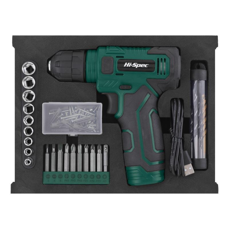Rechargeable 8V Lithium Electric Handheld Drill Set for Home Repair