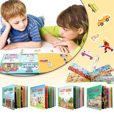 (H0826)Livro tranquilo para crianças Montessori Early Learning para pré-escola e aprendizagem de habilidades motoras finas