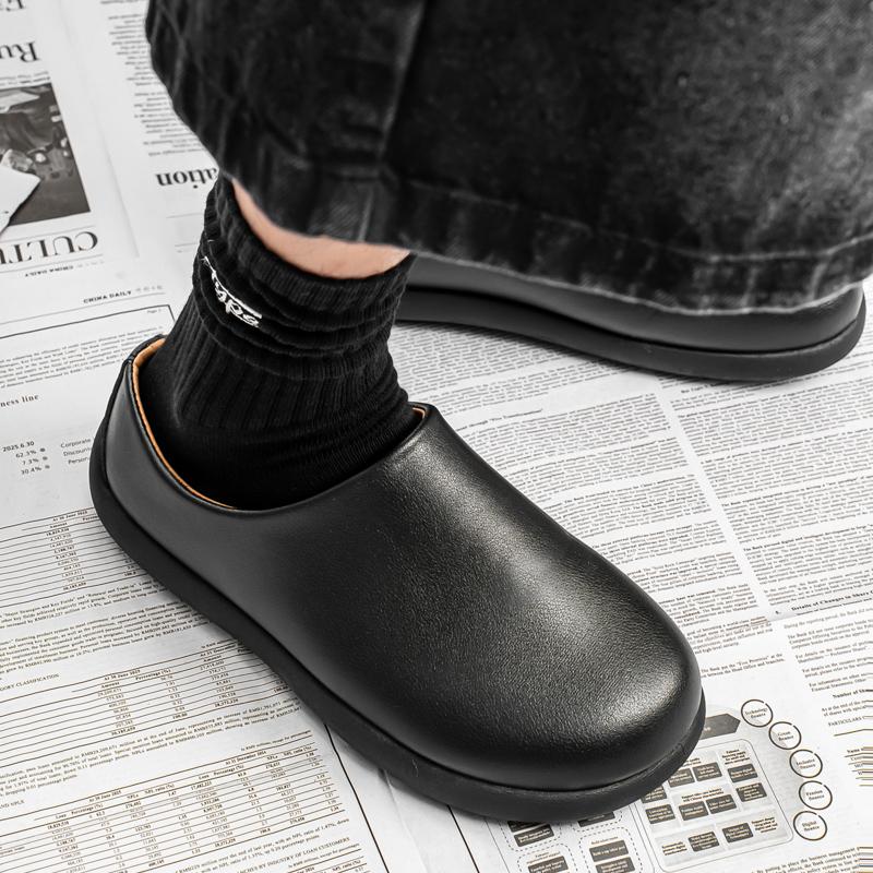 Outdoor Half Slippers for Men Comfortable Slip On Man Loafers Breathable Lightweight Casual Shoes Soft Sole Lazy Walking Shoes