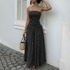 Summer New Women's Skirt, Sexy and Sweet Temperament Tube Top Polka Dot Waist Dress