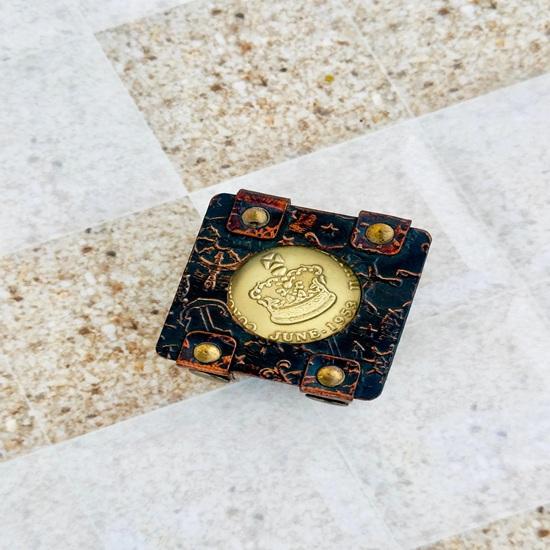 5.08 Cm Brass Engraved Compass with Leather Case Gift for Traveler, Christmas Gift Compass, Anniversary, Gift for Him, Gift for My Son