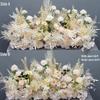 Large Wedding Aisle Runner with Silk Eucalyptus Flowers