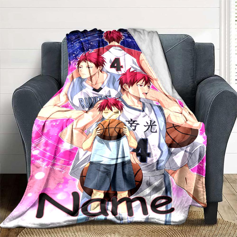 Customiz Name Personality Kuroko's Basketball Blanket Soft &Warm Sofa Office Bed Travel Lunch Break Blanket, Gift Suitable All Seasons