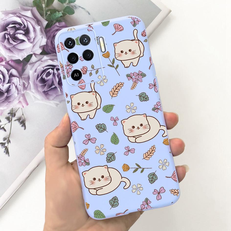 For OPPO Reno 5 5G Reno5 Pro Case CPH2201 Cute Painted Soft Silicone Covers Phone Cases For OPPO Reno 5 Pro Reno5 Lite 5Z Fundas