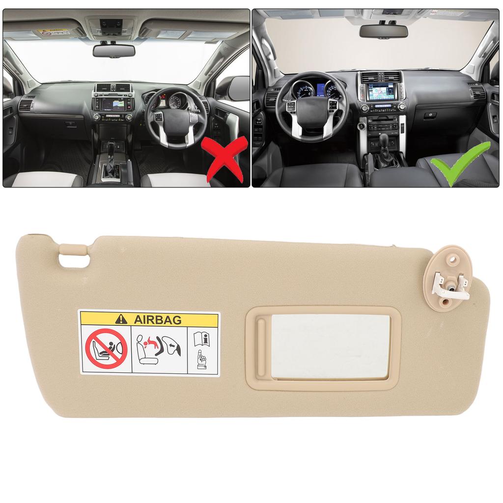 Front Sun Visor Beige Sun Visor Replacement for   2010‑2026 Left Hand Drive Sun Visor Replacement