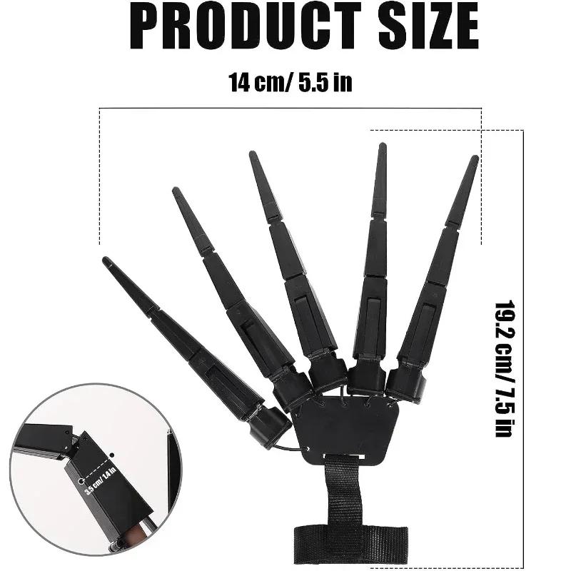 Halloween Articulated Fingers Fake Fingers Scary Skeleton Hand Cosplay Finger Glove Realistic Horror Ghost Claw Prop Party Decor