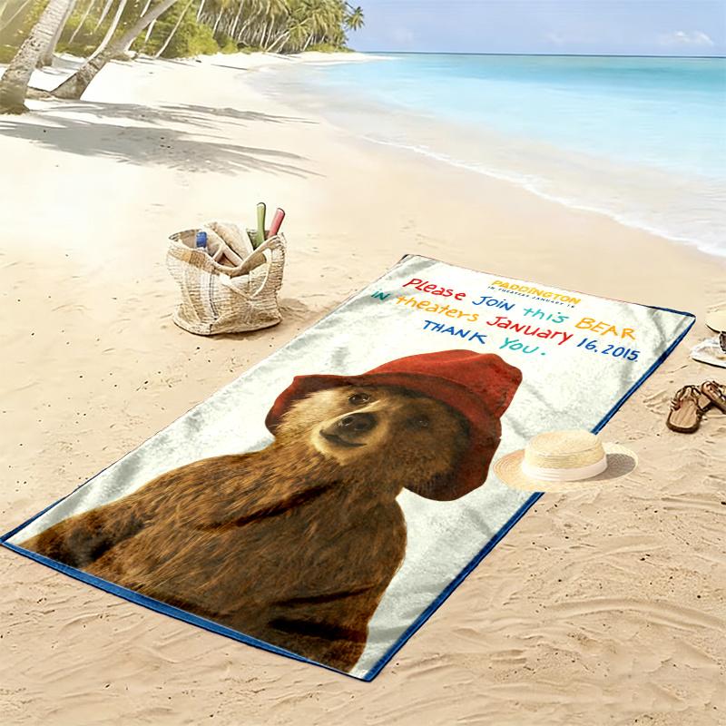 Paddington Bear Towel, Large Soft Quick Dry Towel for Beach Camping Swimming