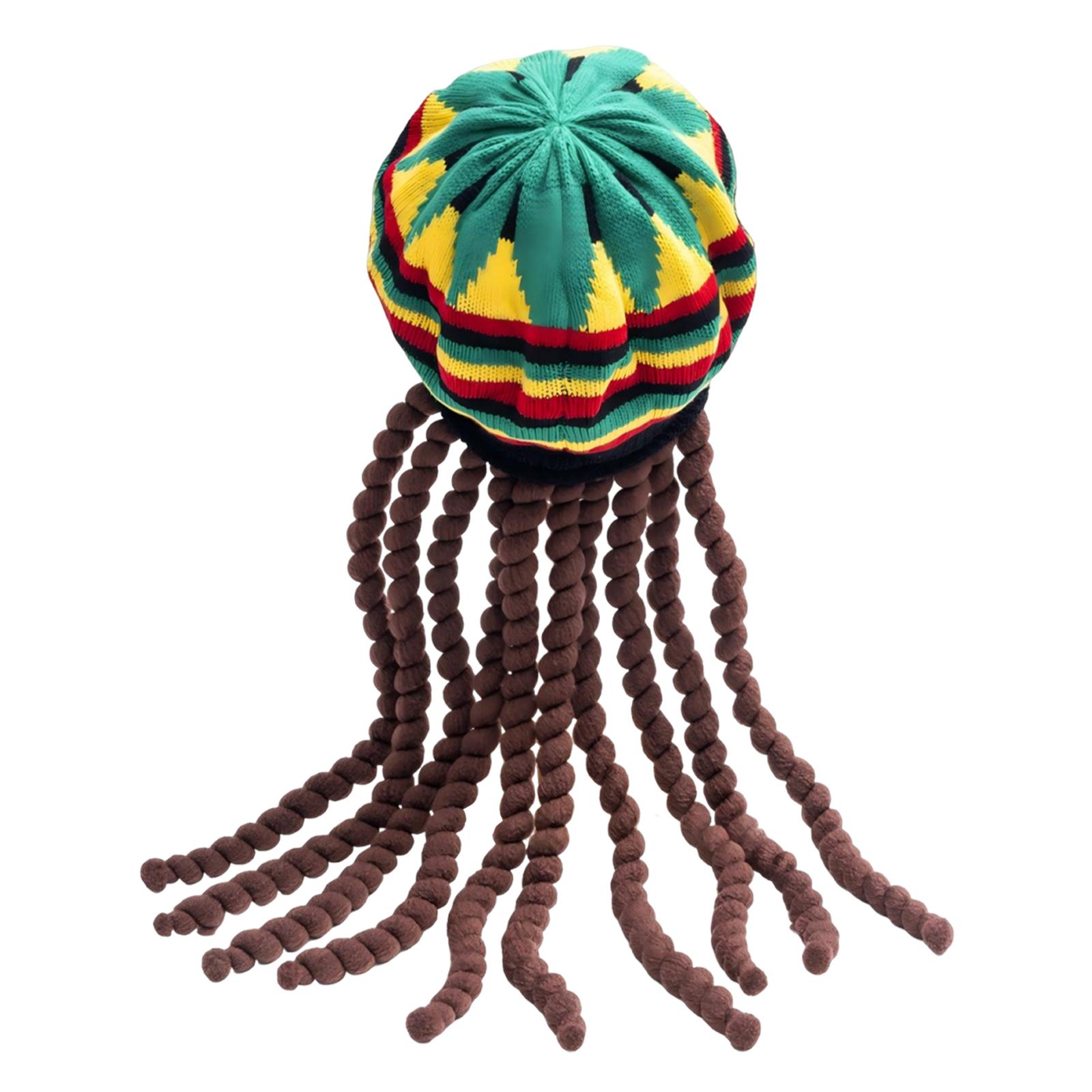 Унисекс Шапочка для Дредов, Регги Ямайская, Вязаная Крючком Шапка One Size