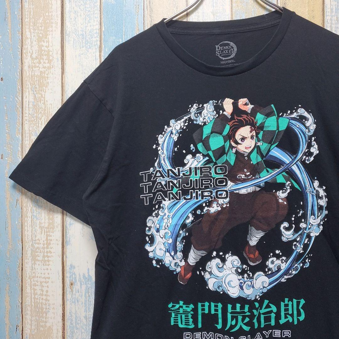 

[USED] 858 Aniplex Demon Slayer Character T-shirt Anime Kamado Tanjiro Black TL Size