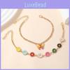 Fashion Modern Ladies Anklet Set With Colorful Daisy Motif For Casual Wear