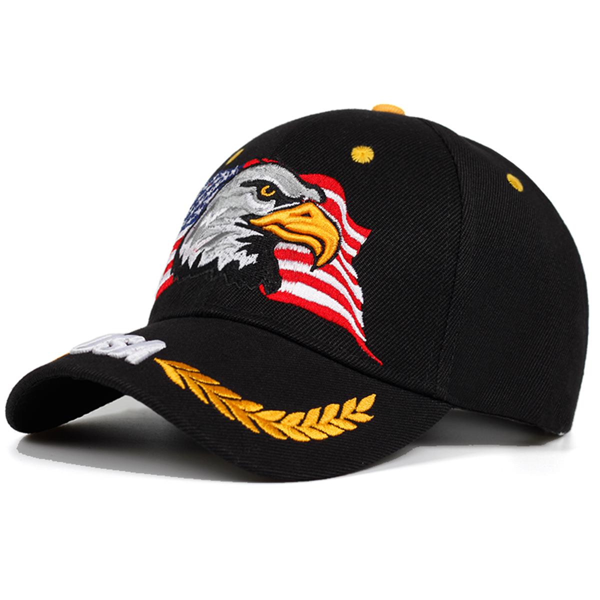 

1Piece Unisex Us Eagle Embroidery Baseball Cap Outdoor Adjustable Sunscreen Leisure Hat Spring Autumn Travel Tourism Vacation