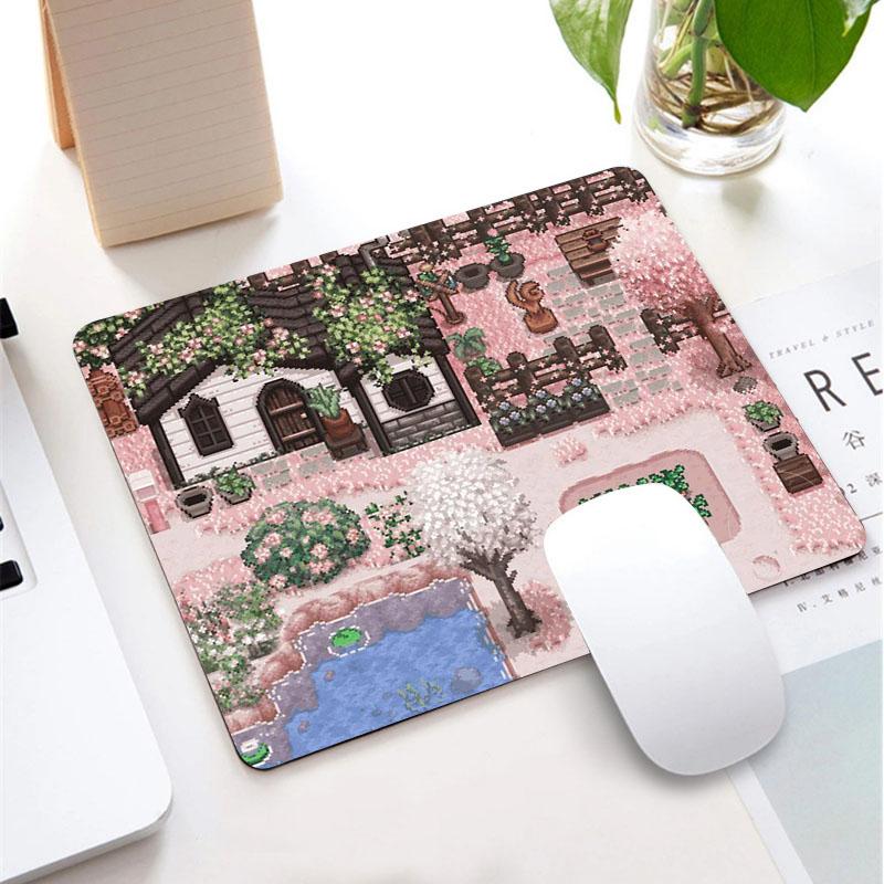 Stardew Valley Mauspads Kleine Mauspads Gamer PC Mauspads Sakura Computertischmatte Maus Teppich Gaming für Maus Tastatur Pads