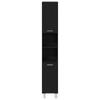 Bathroom Furniture Set with Shelf 3 Pcs Black 30 X 30 X 179.5 Cm