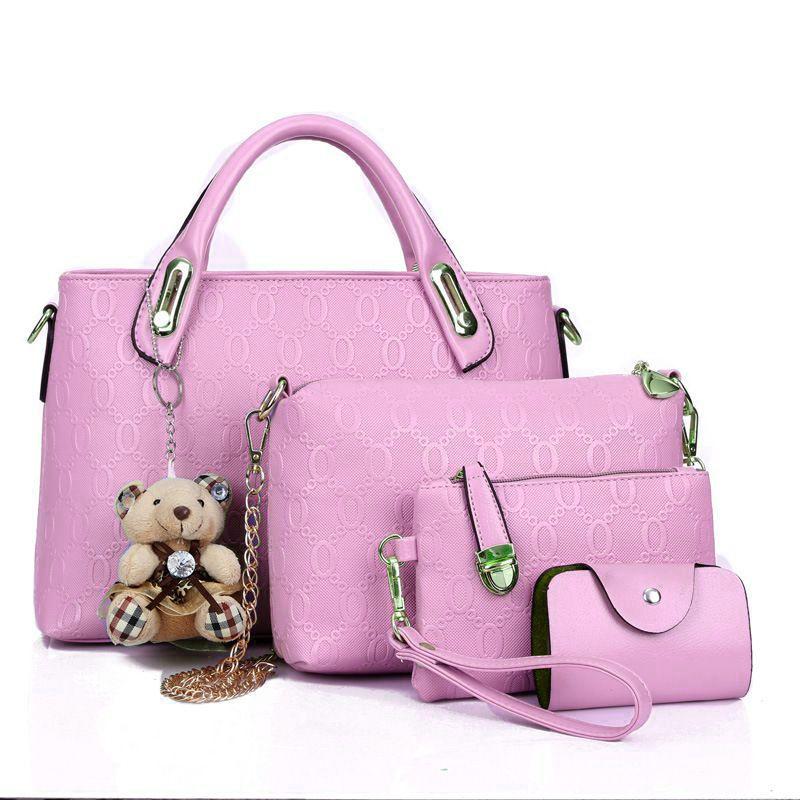 

Stylish Pure Color Women Pu Leather Shoulder Bag Handbag Satchel Clutch Coin Purse Purple