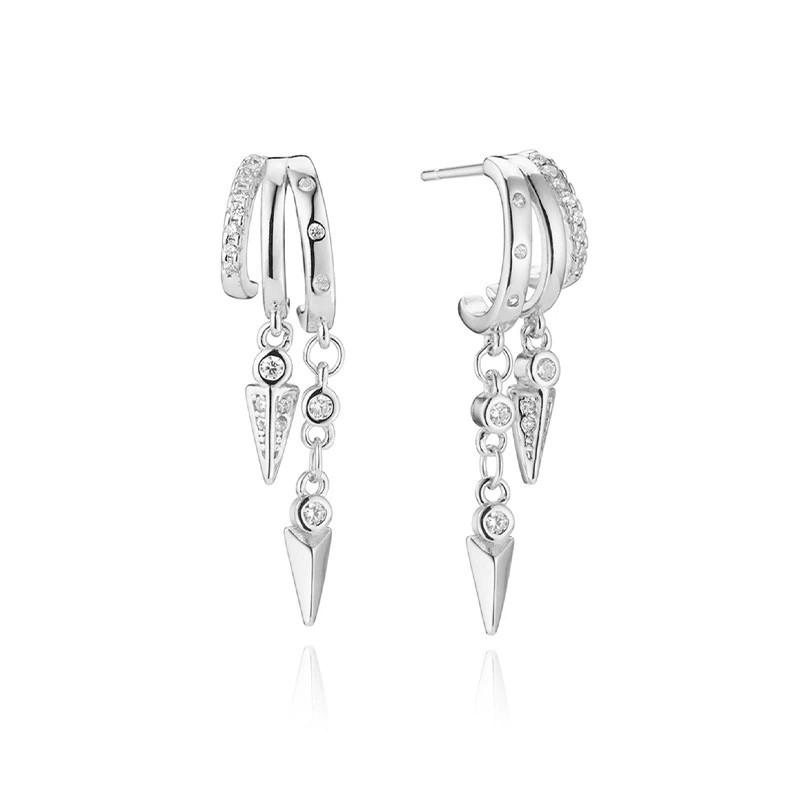Fashion Jewelry 18K Gold Plated 925 Silver Earrings Piercing Jewelry 925 Sterling Silver Tassel Chain Stud Earrings for Women
