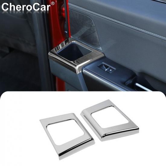 

Rear Interior Door Storage Box Frame Cover Trim For Ford F150 Chrome