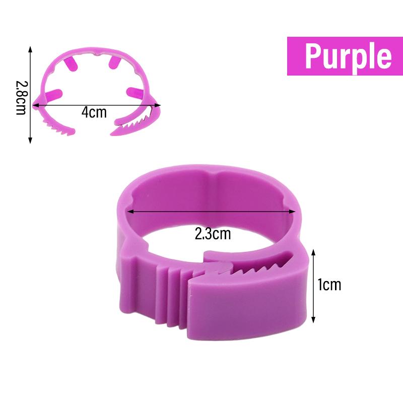 

30 шт./50 шт. Регулируемые кольца для ног курицы 6 цветов Внутренний диаметр размер 2~2,4 см Курица Птица Гибкие Выдвижные Кольца для Ног 30PCS