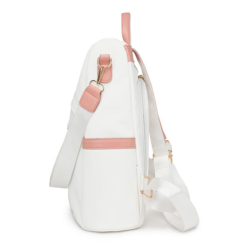 Rucsac Dama Color Block Capacitate Mare Geantă de Călătorie PU Geantă de Umăr