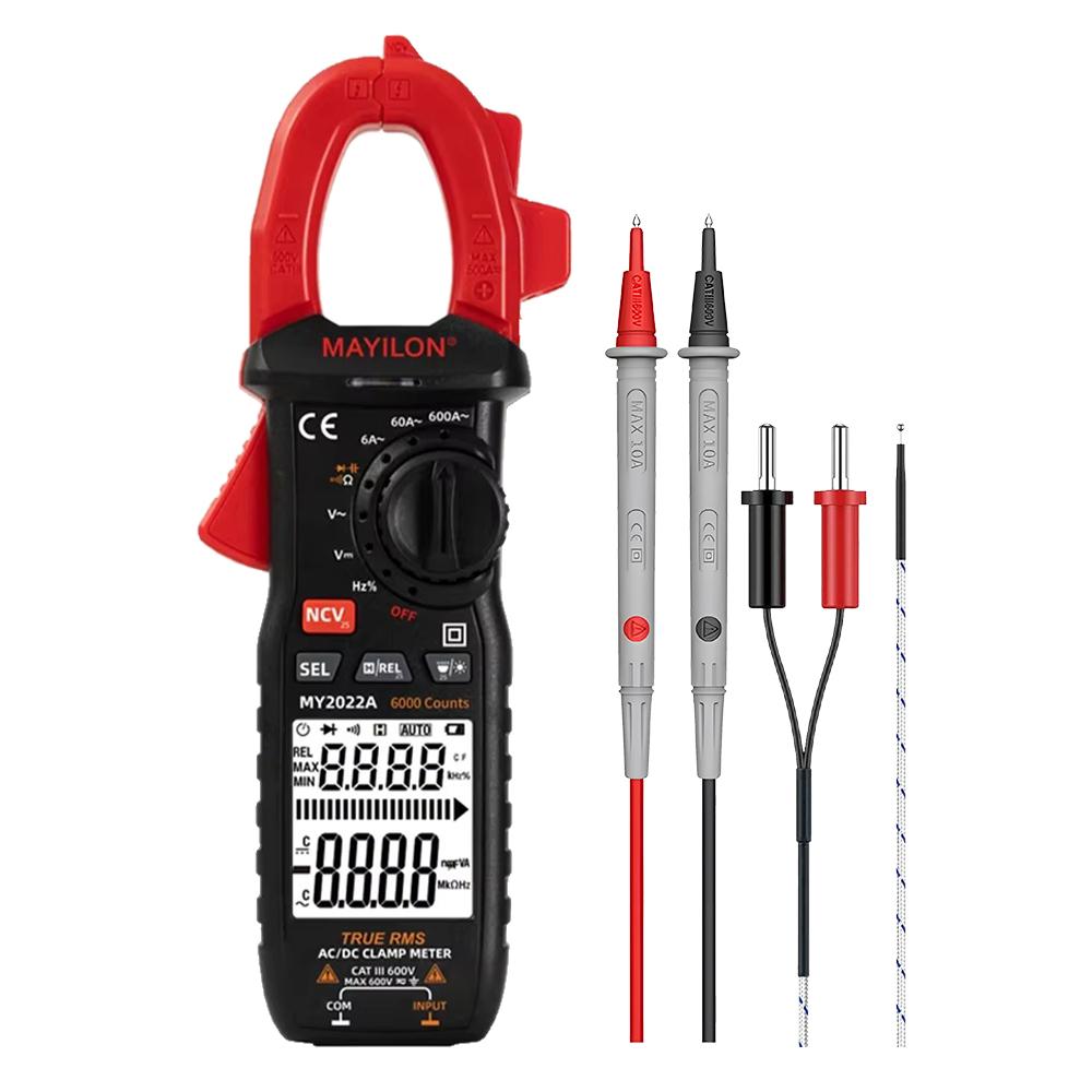 

MY2025A/MY2025B MAYILON AC DC Digital Clamp Meter True-RMS Multimeter Current Clamp NCV Continuity Capacitance Voltmeter Ammeter