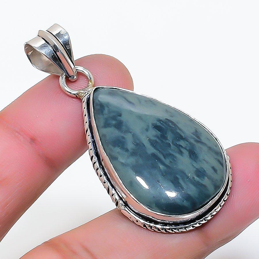 Natural Kambaba Jasper Gemstone 925 Sterling Silver Jewelry Pendant 1.85  AP-15817