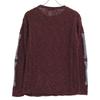 HYSTERIC GLAMOUR Red 01173NS04 SKULL Cable Braid Pullover Tops FREE Bordeaux grayUsed
