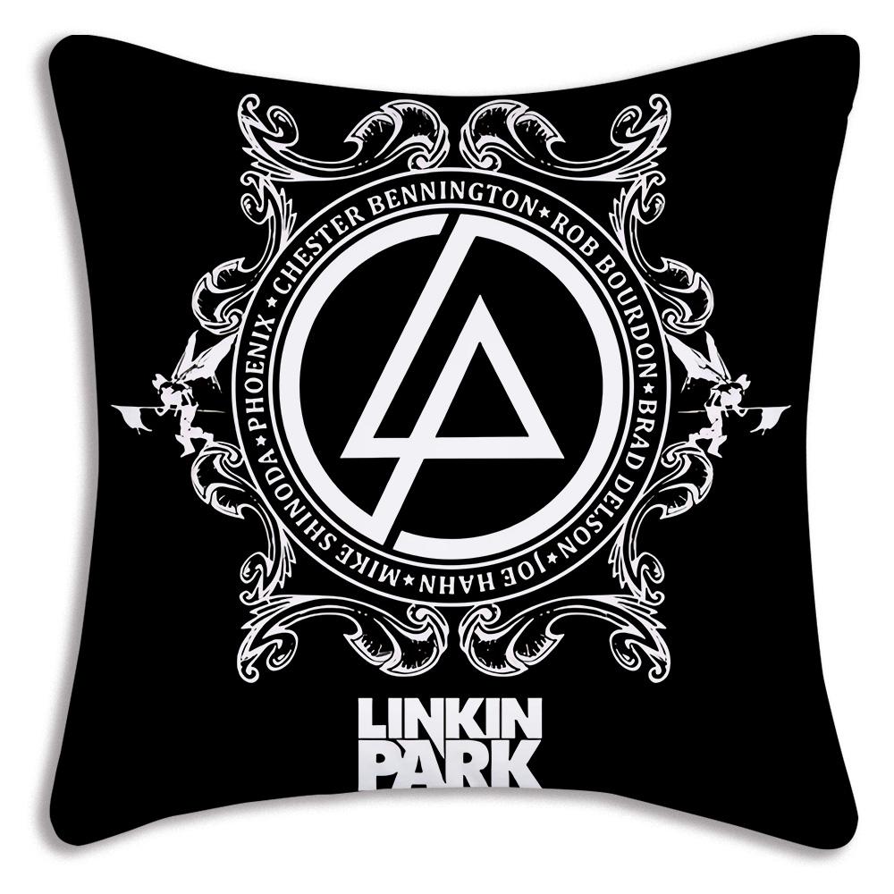 World Famous Rock Band Linkin P-Park Pillow Covers Sofa Decorative Home Double-Sided Printing Short Plush Cute Cushion Cover