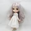Outfits for Blyth Doll One Piece Simple White Dress Simple Dressing Suit for 1/6 Azone BJD ICY DBS