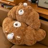 Cartoon Croissant Chef Bear Plush Pillow Soft Cozy Fluffy Bread Shaped Doll Back Cushion Sofa Decoration Birthday Gift For Kids