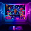 DJ Magic Wizard Rainbow Mushroom Jellyfish Starry Sky Tapestry Wall Art for Bedroom Living Room Decoration Electronic