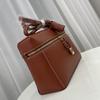 New lunch box bag, cowhide leather women's bag, messenger bag, shoulder bag, underarm bag.