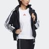 adidas Striped Colorblock Hooded Jacket Women Jackets Black GP0634