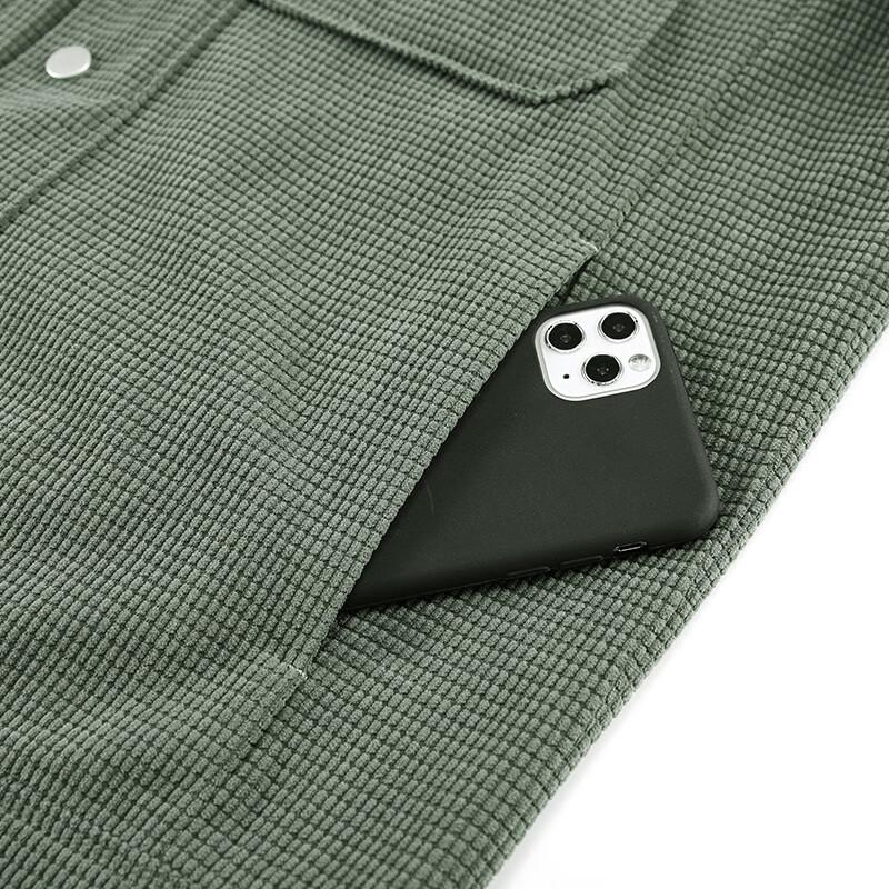 Jeep Men's Waffle Knit Casual Outdoor Lapel Jacket