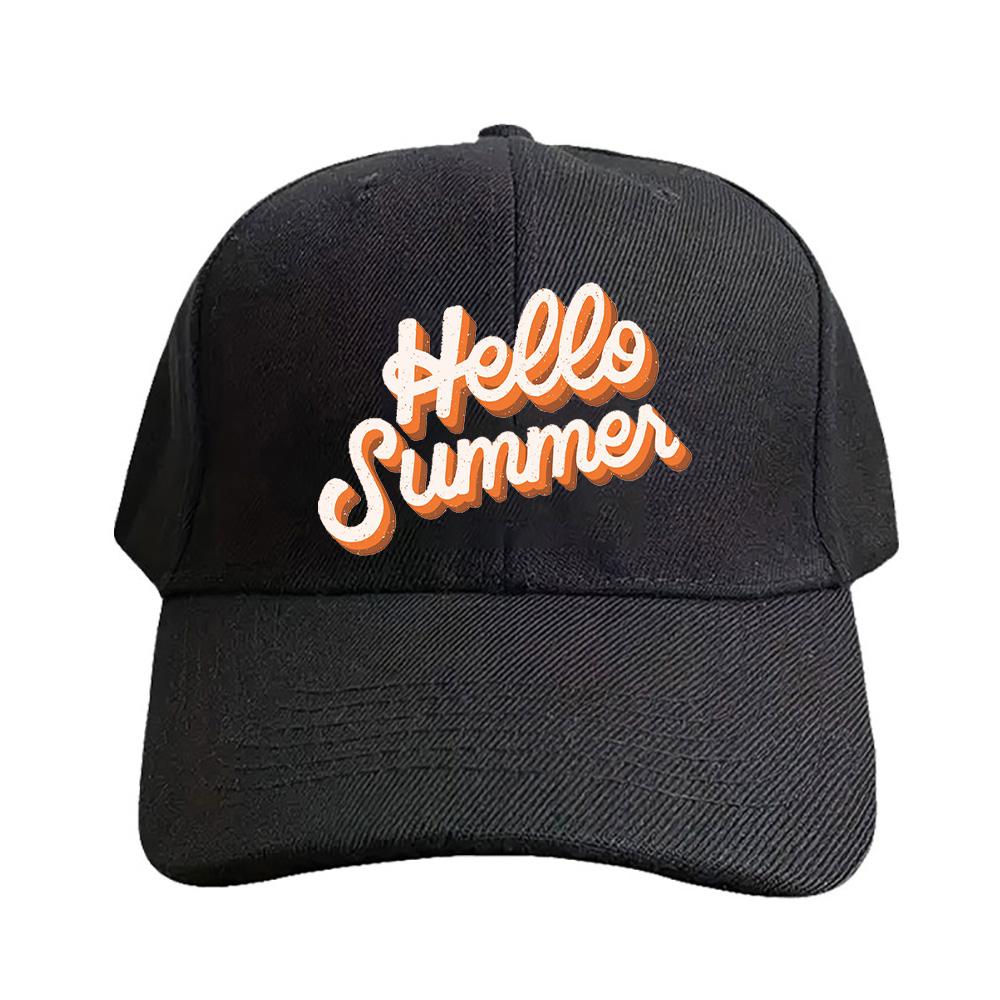 Hello summer Cap Woman Man Baseball Cap Adjustable with Curved Brim Duckbill Cap Protection Sun Hats